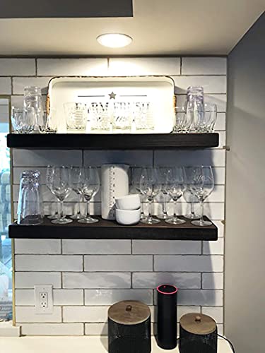 Joel’s Antiques 24 Inch Wooden Floating Shelves for Wall