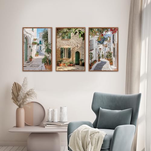 Vintage Italian Countryside Landscape Framed Wall Art