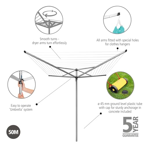 Topspinner Outdoor 4 Arm Spinning Clothesline