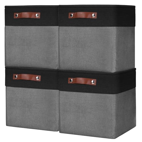 Collapsible Fabric Storage Cubes 11x11 Cube Storage Bins (4 Count)