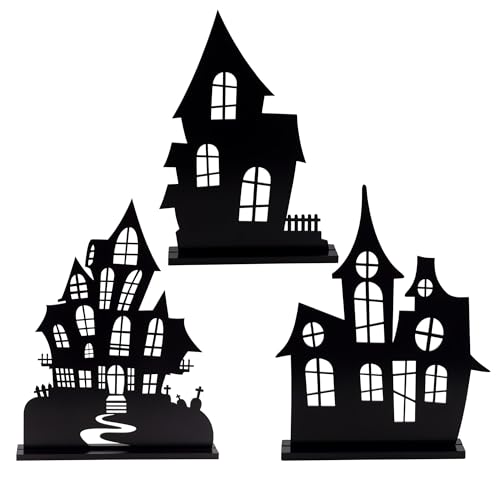 Spooky Halloween House Village Silhouettes