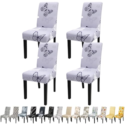 Pattern Chair Covers for Dining Room Set of 4