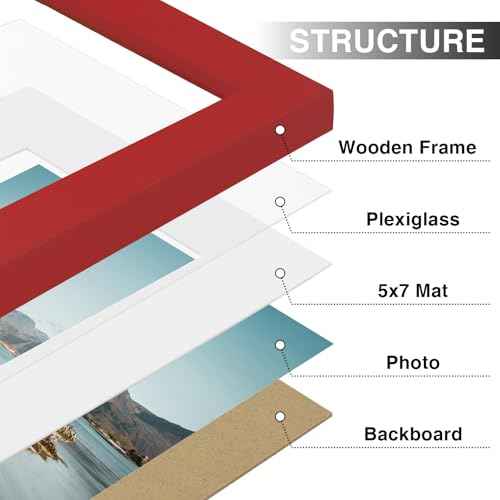 8x10 Picture Frames Set of 9 for Wall or Tabletop Display (9 Count)
