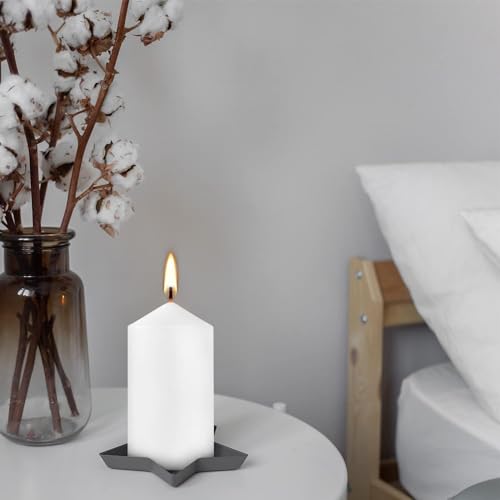 20 Pcs Bulk Long Burning Wax Pillar Candles 2" x 4" Dripless Unscented Smokeless for Wedding Party Spa Lantern Fireplace Home (20 Count)