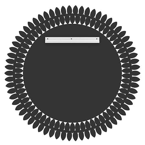 36" Jeweled Luxury Round Decorative Wall Mirror