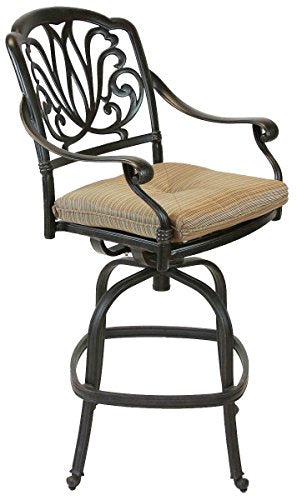 Elizabeth Cast Aluminum Powder Coated 5pc Party Bar Set with Party Bar Table (5 Count)