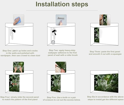 Green Leaf Wallpaper Tropical Jungle Wall Mural