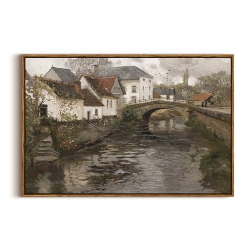 Framed Canvas Wall Art Vintage Decor