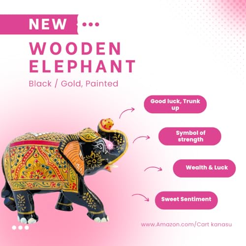 Handcrafted Wooden Elephant Figurine