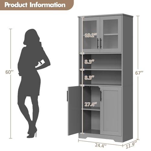 67 in Tall Storage Cabinet