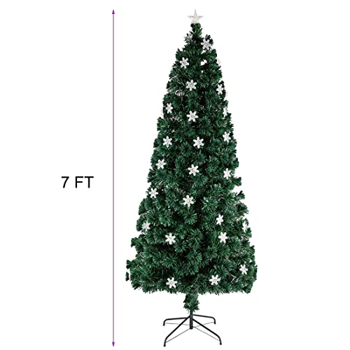 7 ft Pre Lit Optical Fiber Christmas Artificial Tree