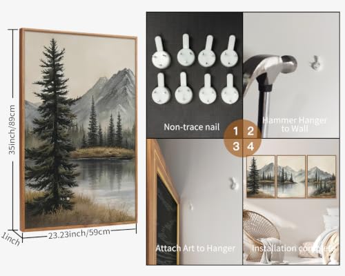 Snow Mountain Framed Canvas Wall Art