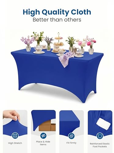 Spandex Table Cloth 2 Pack [8FT (2 Count)