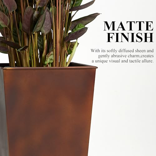 Garden 12" Dia x 25" H Large Metal Planter Set of 2 (2 Count)