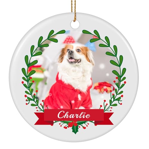 Personalized Dog Photo Christmas Ornament 2025