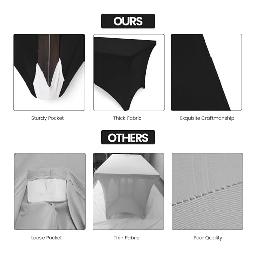 Spandex Table Cloth 2 Pack [4FT (2 Count)