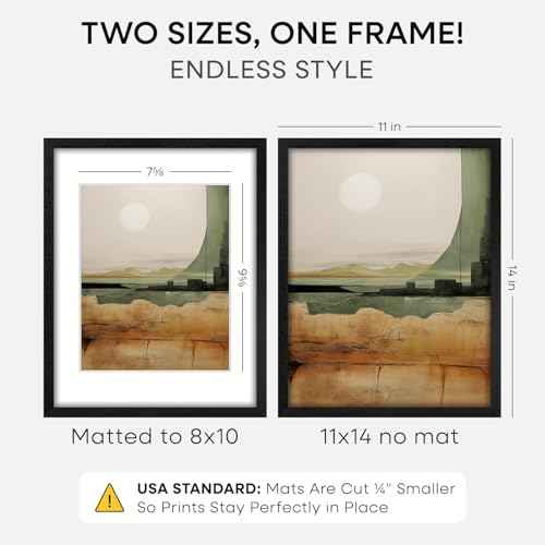 11x14 Black Oak Picture Frame