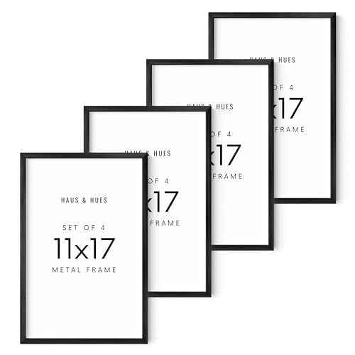 11x17 Black Metal Picture Frames (4 Count)
