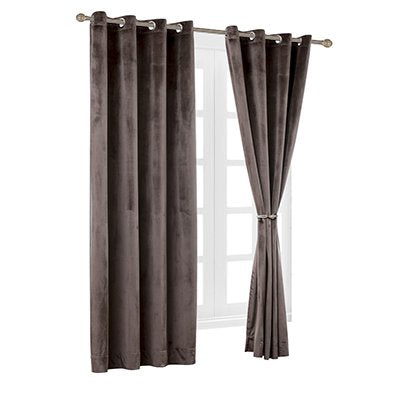 Set of 2 Blackout Velvet Drapes Room Darkening Curtains Panel Grommet Drapery