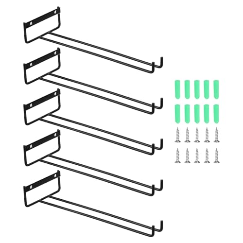 5 Pack Black Iron Wine Glass Rack (5 Count)