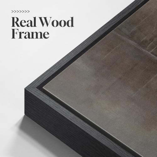 Large Framed Moody Abstract Landscape Wall Art for Living Room