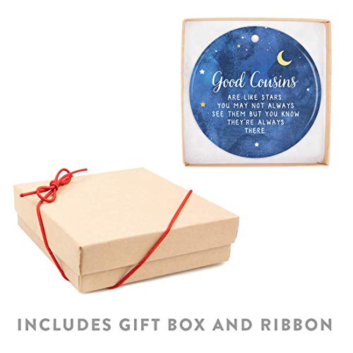 Round Ceramic Porcelain Cousins Christmas Keepsake Gift