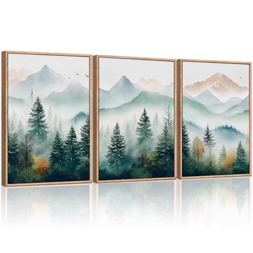 Misty Forest Wall Art Canvas