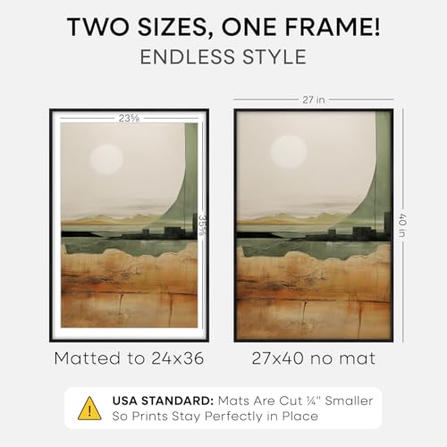 27x40 Black Oak Poster Frame
