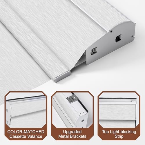 Cordless Dual Roller Shades.Maze White.37 W x 72" H