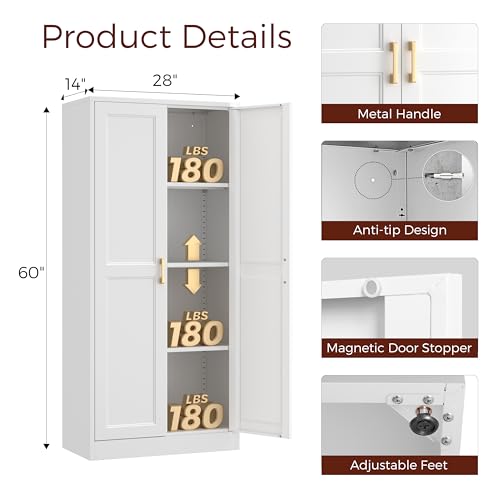 60" Tall Kitchen Pantry Cabinet