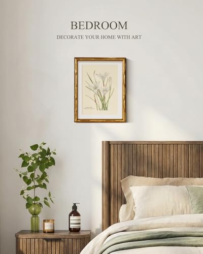 Gold Framed Bamboo Wall Art