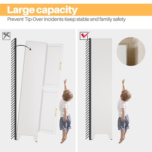 White Metal Storage Cabinet
