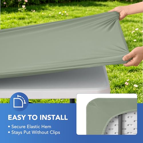 Fitted Tablecloth for 6 Foot Rectangle Tables (4 Count)