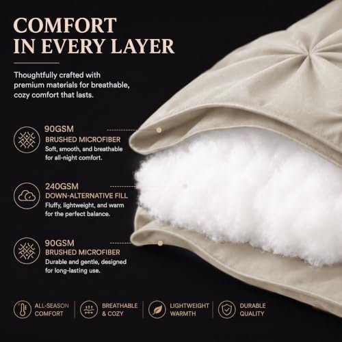 King Size Comforter Set Beige