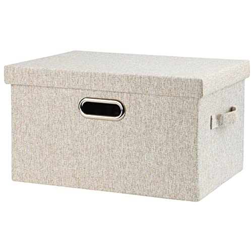 Medium 15" 21 Quart Collapsible Stackable Storage Bins with Lids