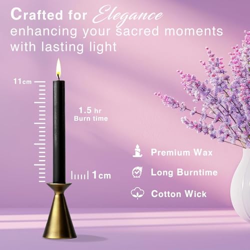 Spell Chime Candles 40 pcs Black Candles (12 Count)