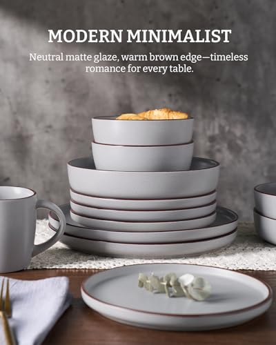 Mercury 12 Piece Stoneware Dinnerware Set (12 Count)