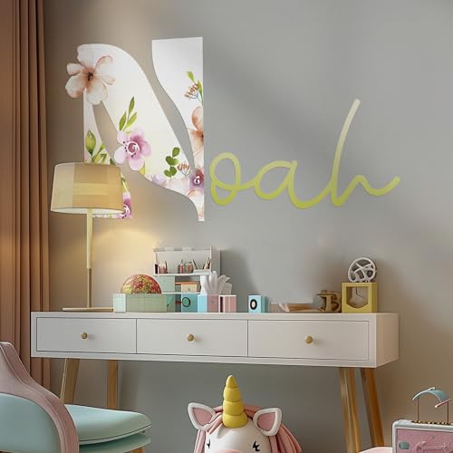 Personalized Name Flower Wall Decor
