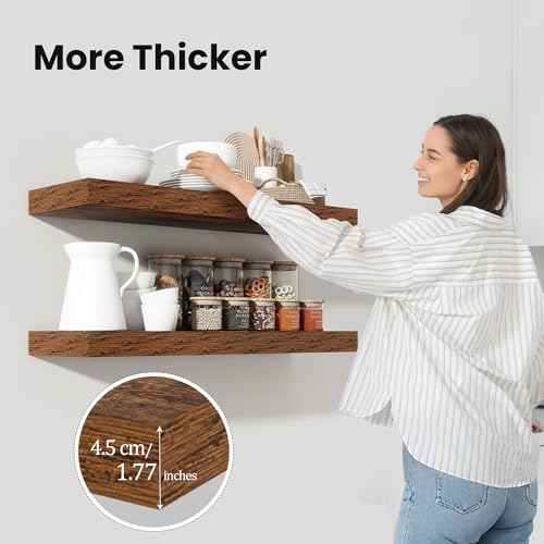 Floating Shelves 55.1" W x 10.3" D Rustic Brown Set of 1