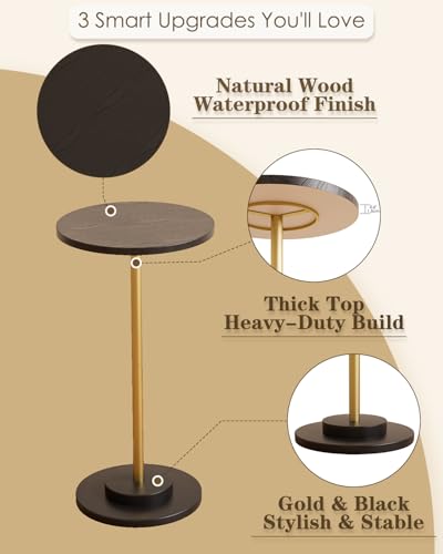 Drink Table Round Side Table for Small Spaces