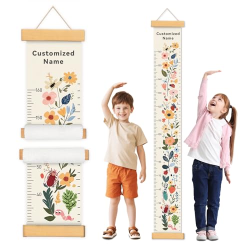 Personalized Name Growth Chart Wall Decor for Kids