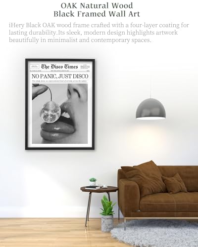 16x20in No Panic Just Disco Black Framed Newspaper Wall Art