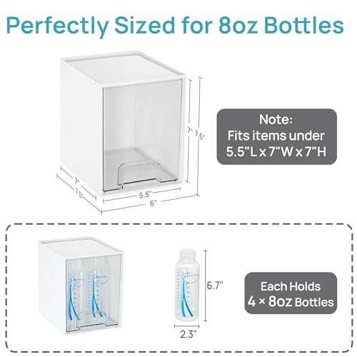 White Stackable Storage Drawers (2 Count)