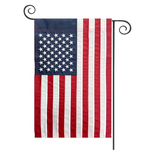 American Flag Garden Flag Embroidered Stars 12x18 Inch USA Small Flags for Yard US Flag Decor Outdoor
