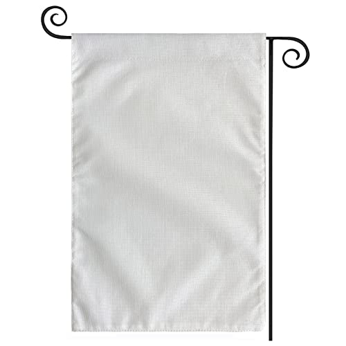 Sublimation Garden Flags Blank Garden Flag 12x18 Inch Double Side Custom Create Your Own Solid White Flag DIY Blanks Canvas Banner to Decorate