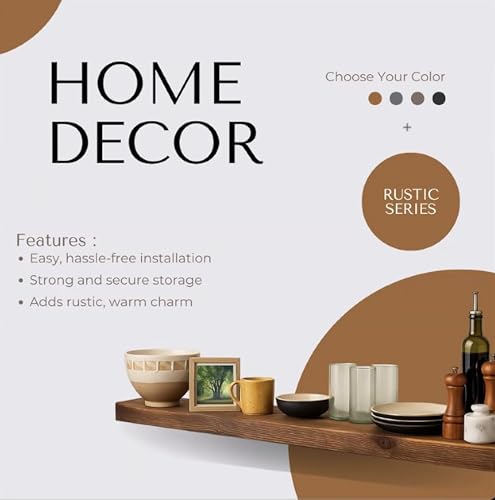 36 Inch Wooden Floating Shelves for Wall