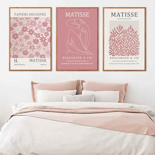 Matisse Pink Framed Wall Art Set