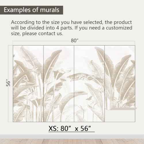 Tropical Banana Leaf Peel and Stick Wallpaper Walls Mural