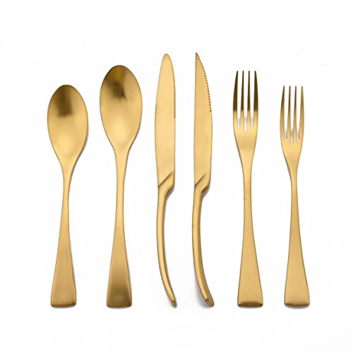 Golden Silverware Set