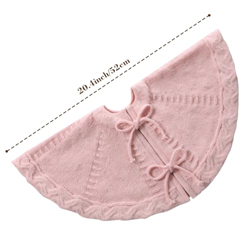 18" Pink Knitted Tree Skirt